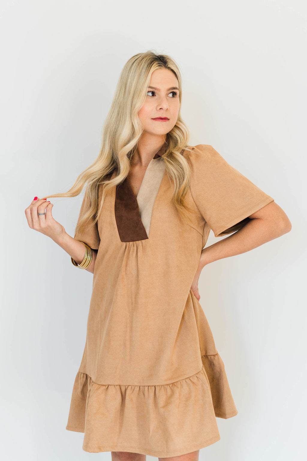 ADDIE SUEDE DRESS