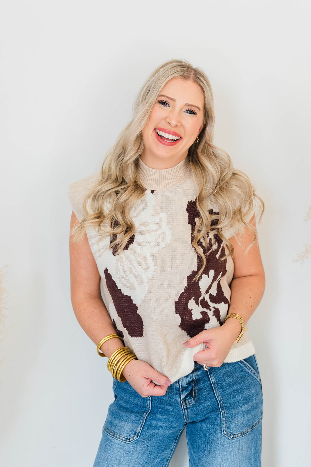 FLORAL PATTERN SWEATER