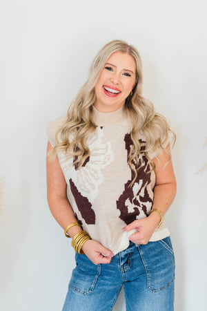 FLORAL PATTERN SWEATER