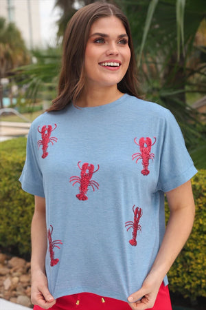 CRAWFISH SHACK SEQUIN TOP - LondonEE & Co. 
