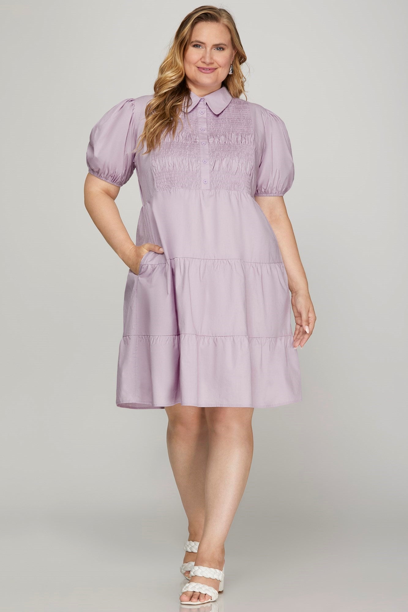 ★VANISHMENT★ Puff check dresspink Girls Banson Dress- Girls Designer Luxury Dresses
