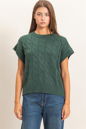 CABLE KNIT SWEATER