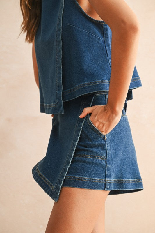 MUSE DENIM SKORT