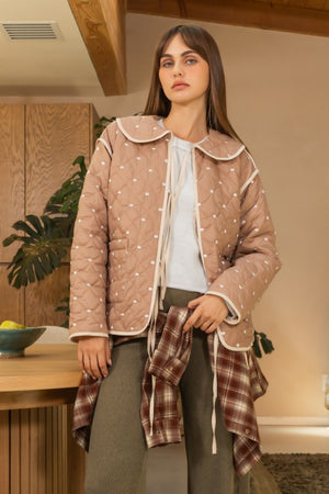 POLKA DOT QUILTED JACKET