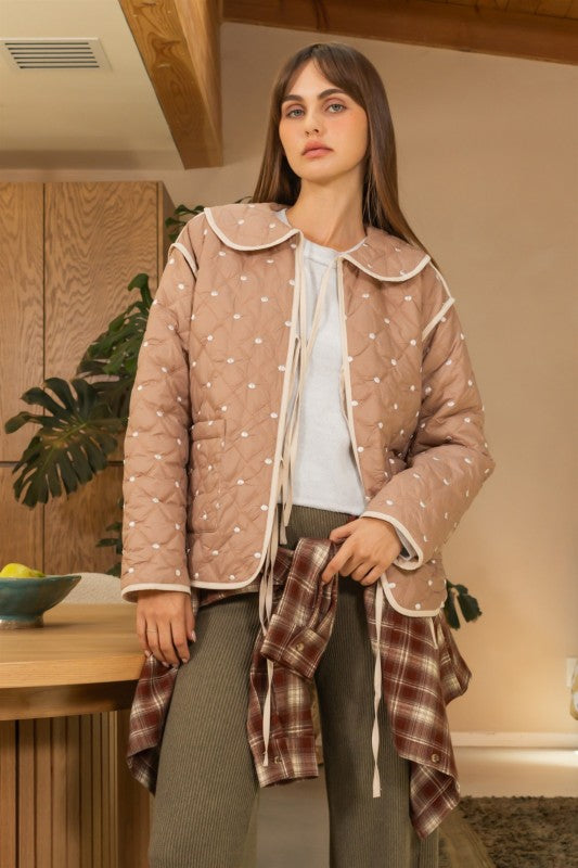 POLKA DOT QUILTED JACKET