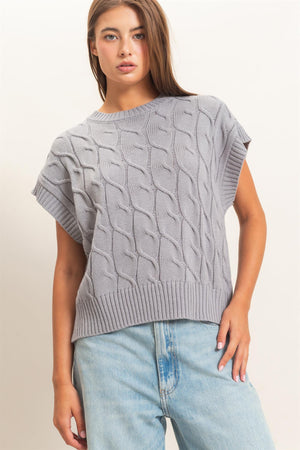 CABLE KNIT SWEATER