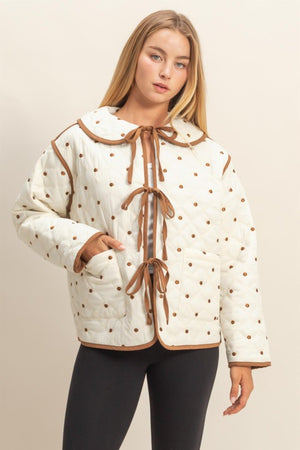 POLKA DOT QUILTED JACKET