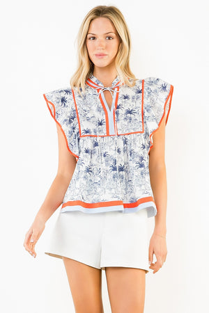 THML FLUTTER SLEEVE TOP