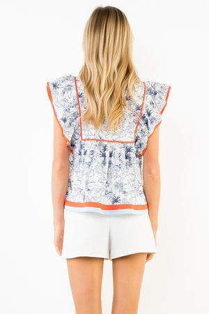 THML FLUTTER SLEEVE TOP