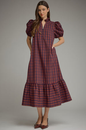 MISTLETOE PLAID DRESS