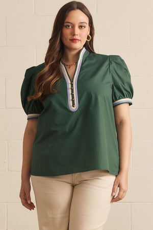 PLUS PUFF SLEEVE TOP