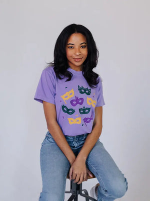 MASQUERADE MARDI GRAS TEE - LondonEE & Co. 