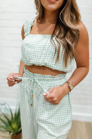 GINGHAM BUBBLE TOP