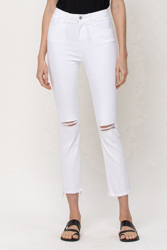 KRISTAN HIGH RISE SLIM STRAIGHT JEANS