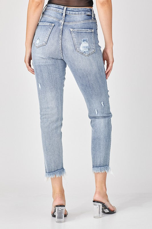 HIGH RISE RELAXED SKINNY JEANS