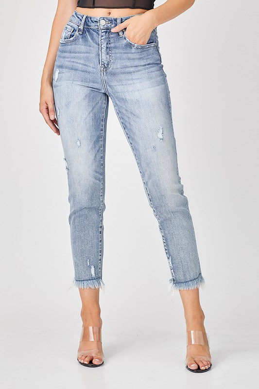HIGH RISE RELAXED SKINNY JEANS