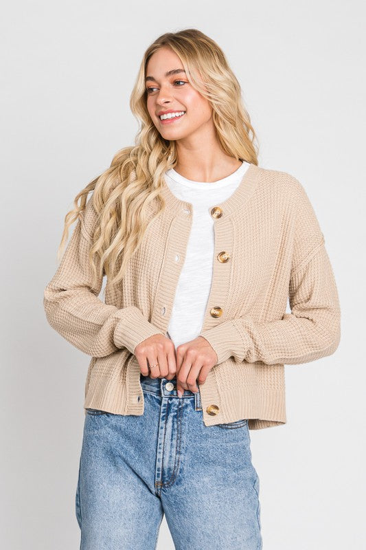 FOREVER COZY BUTTON FRONT CARDIGAN