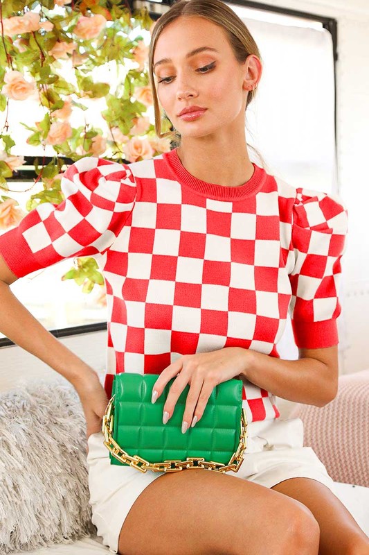 A LOVE FOR CHECKERED TOP