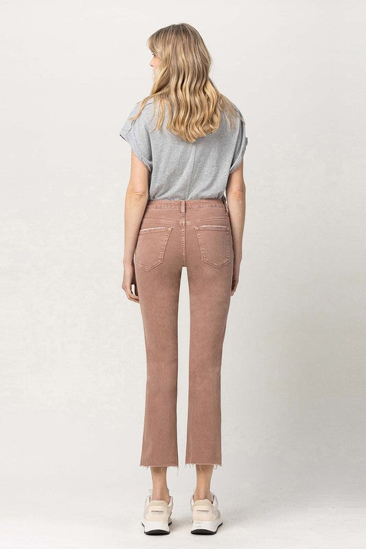 MID RISE STRETCH STRAIGHT JEANS