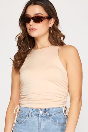 SLEEVELESS KNIT TOP