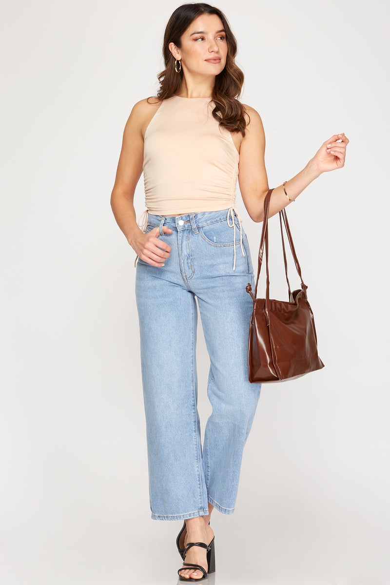 SLEEVELESS KNIT TOP