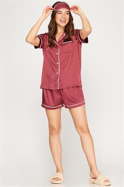 SWEETEST DREAMS SATIN PAJAMA SET