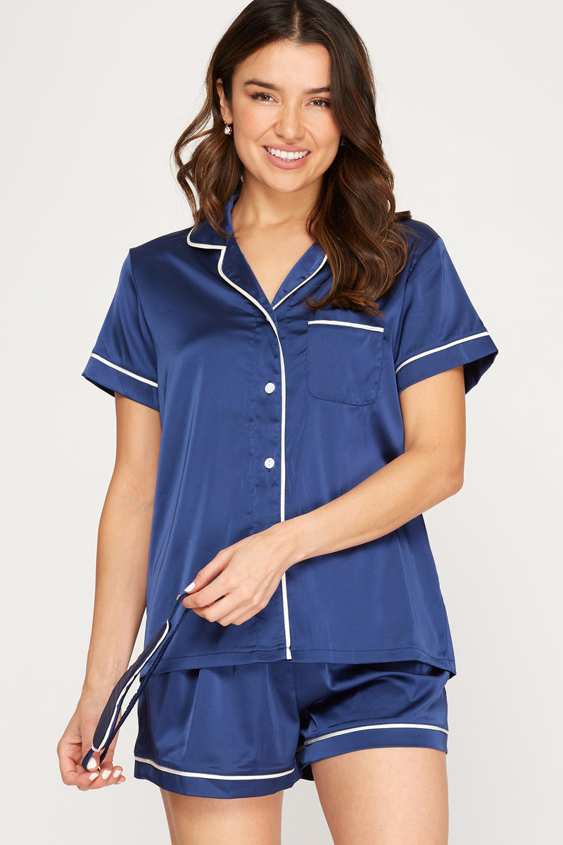 SWEETEST DREAMS SATIN PAJAMA SET