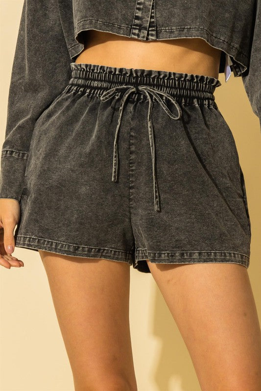 OUT THE DOOR DENIM SHORTS