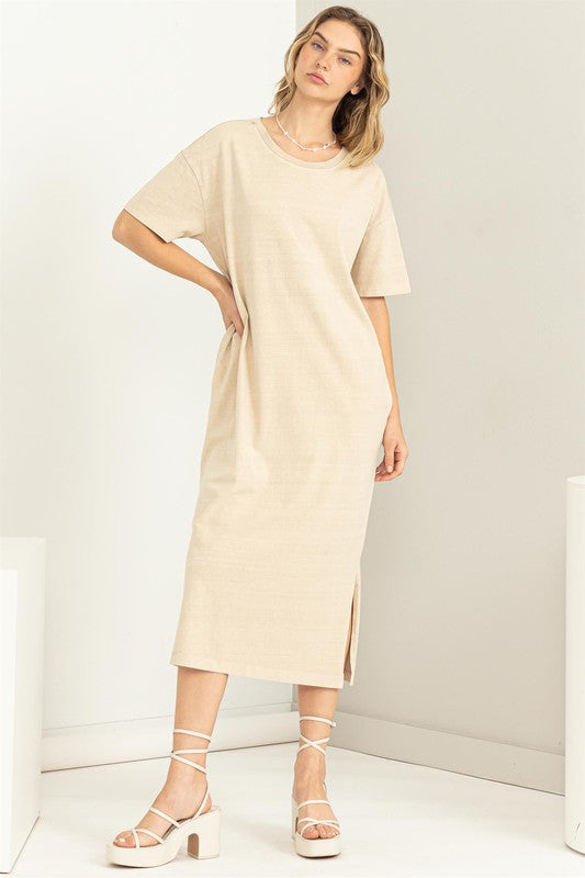 SWEETLY SAID T-SHIRT MIDI DRESS