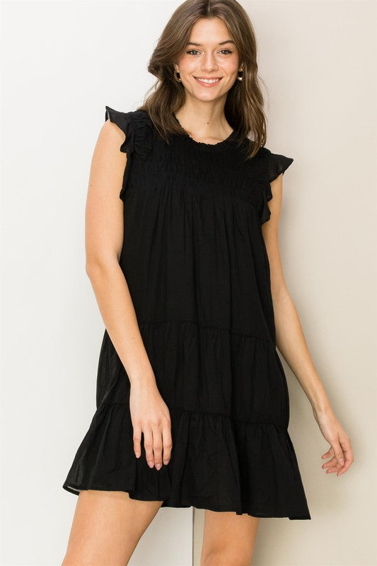SWEET AS HONEY RUFFLE DRESS