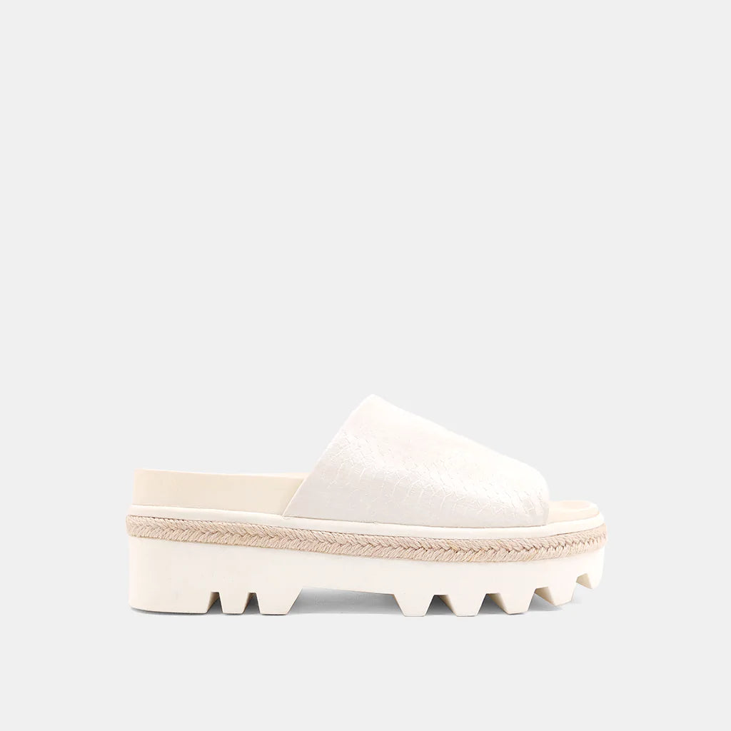 KRISTINA SNAKESKIN SANDAL