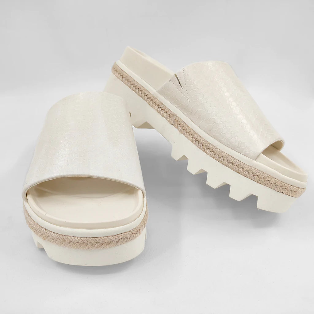 KRISTINA SNAKESKIN SANDAL