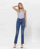 STRETCH MID RISE STRAIGHT JEANS