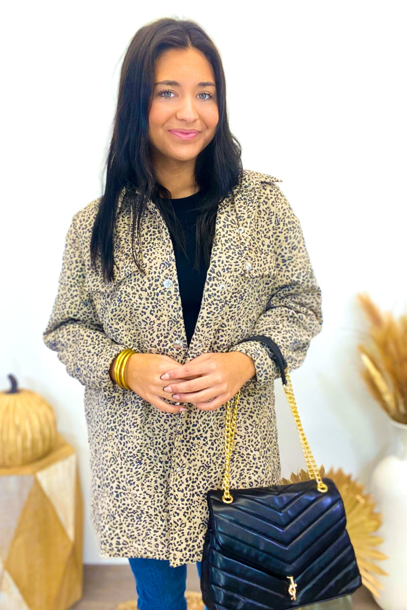 LEOPARD QUILTED JACKET
